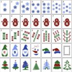 Festival of Trees Christmas/Winter American Mahjong Tiles