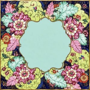 Vermont Road Mat in Blue - Inspired by the Tobacco Leaf Design
